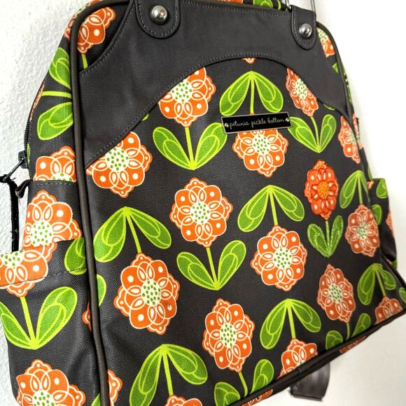Petunia Pickle Bottom Santiago Sunset Sashay Satchel Floral Backpack Diaper Bag - Picture 5 of 10